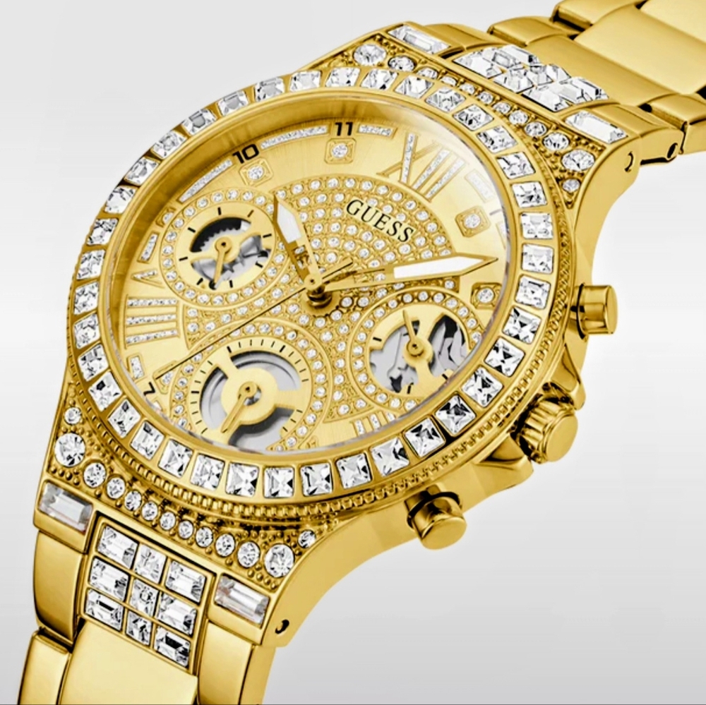 GUESS Ladies Gold Tone Multi Function Watch